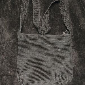 Black Knit Shoulder Bag